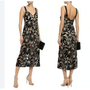 Beaufille Floral Velvet Appliqué Lace Slipdress size XS